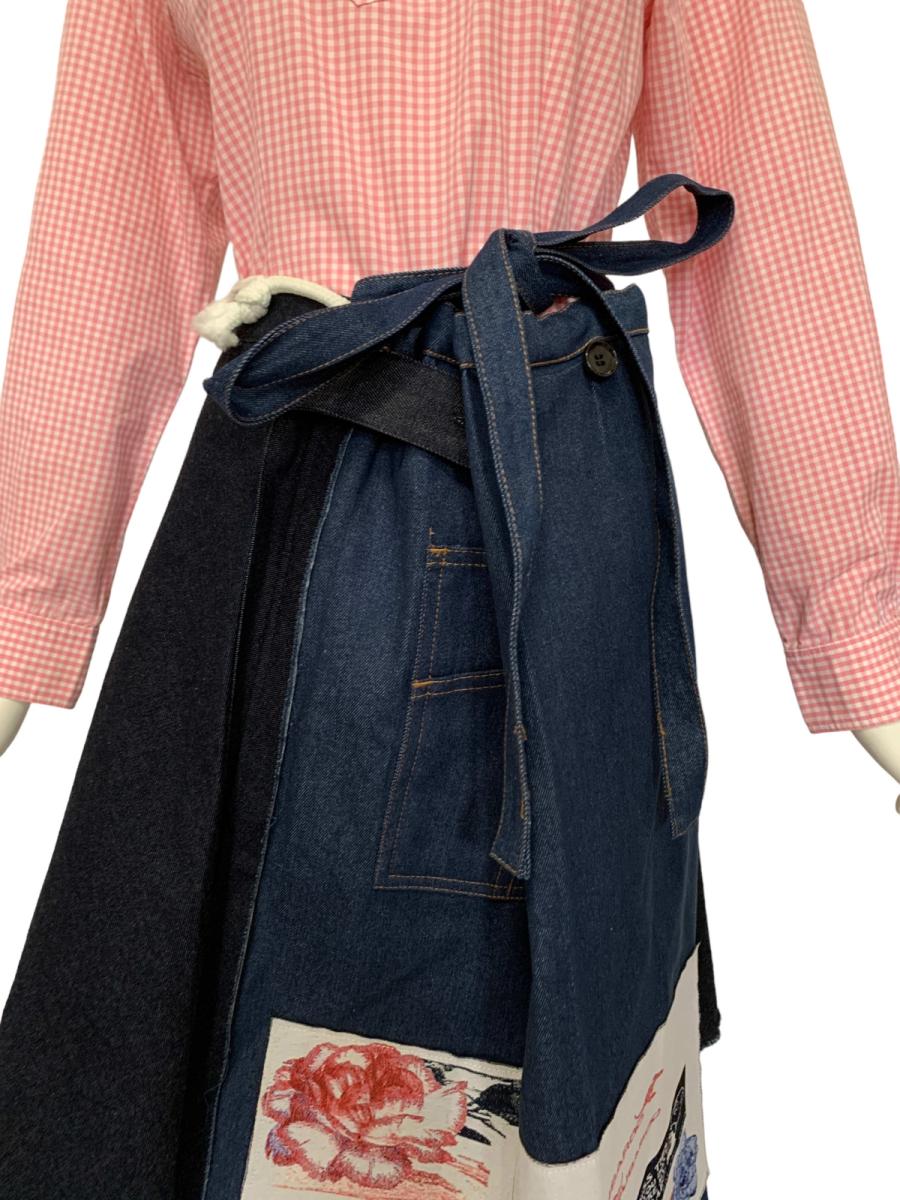 BodySong Denim Patchwork Apron product image