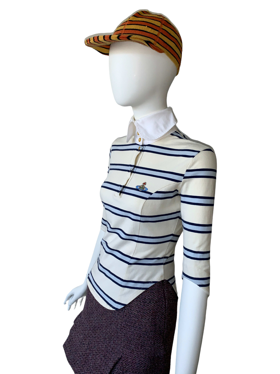 90s Vivienne Westwood Striped Polo product image