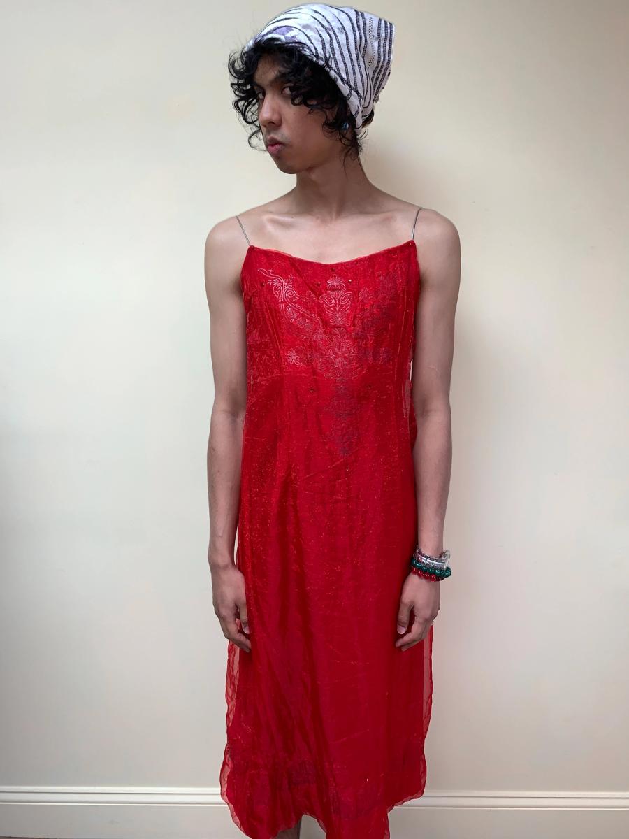 Kyoichi Fujita Felted Dress with Metal Straps product image