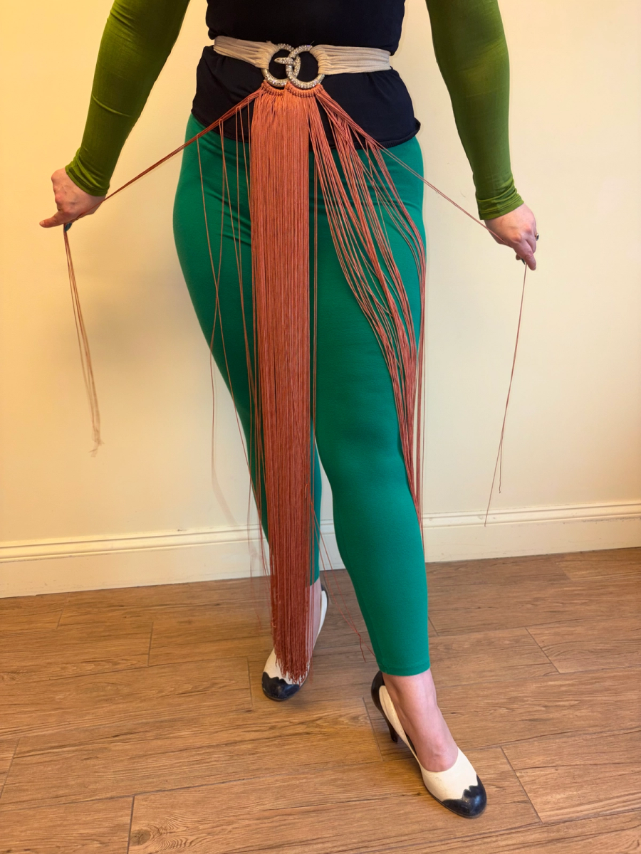 1930s Snake Diamanté Fringe Belt product image