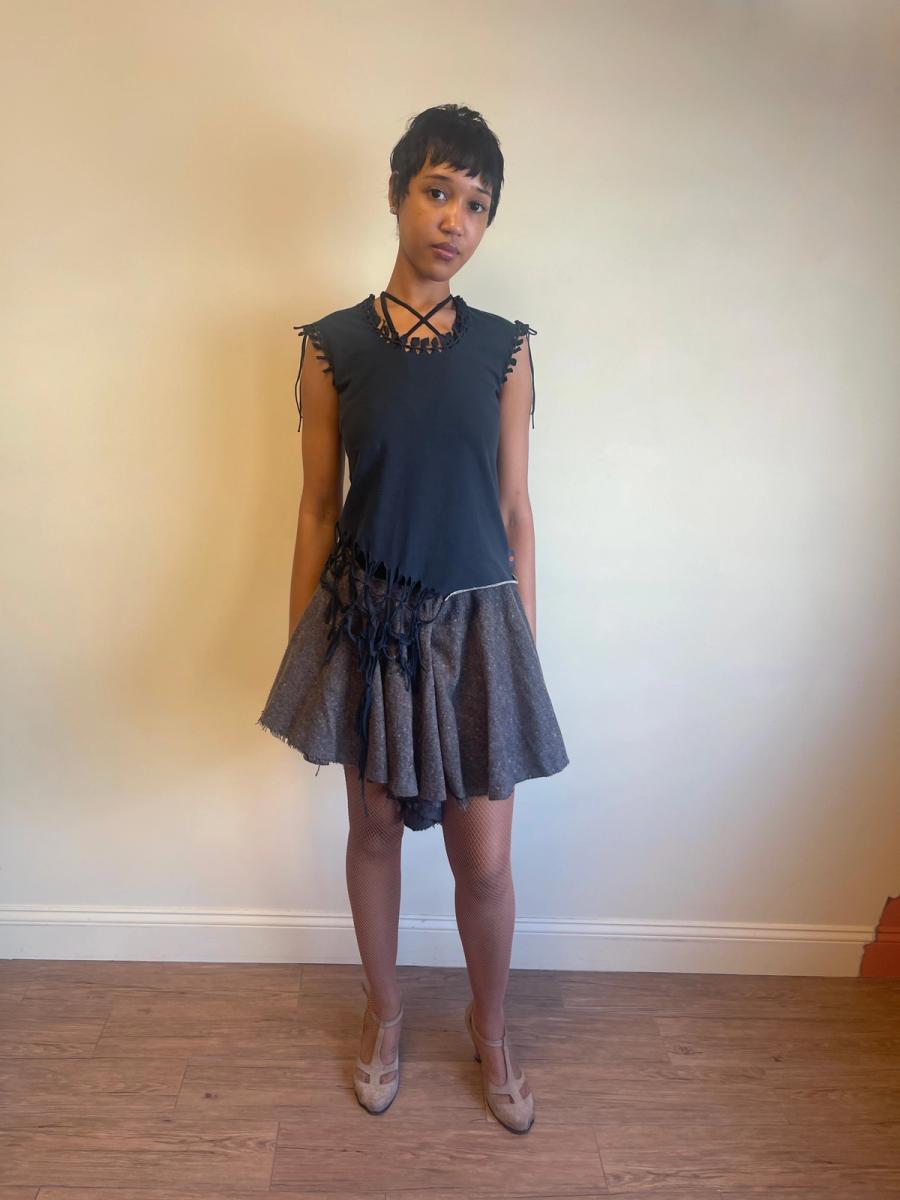 Michiko Koshino Shredded and Knotted Tank Top product image