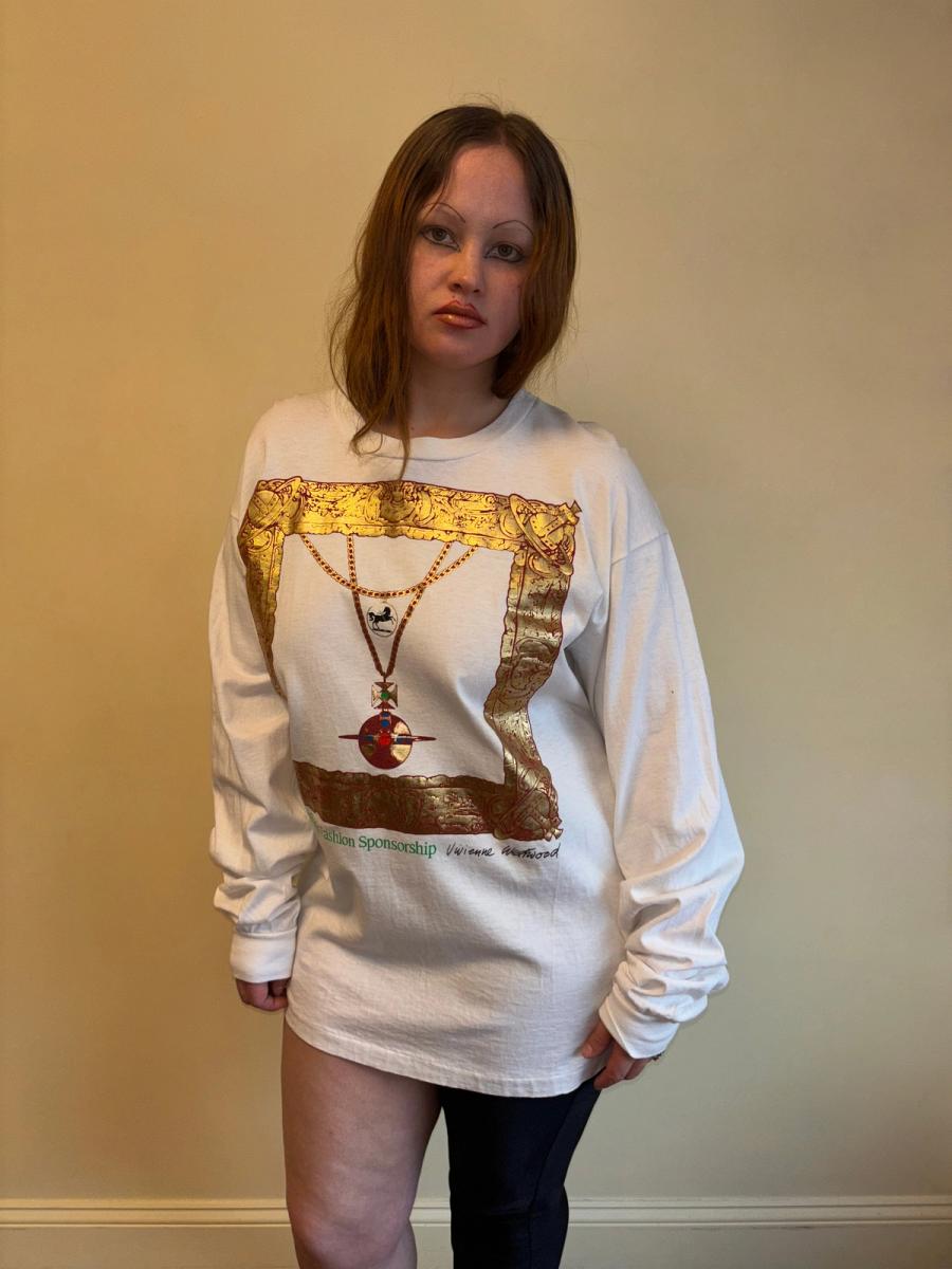 90s Vivienne Westwood Gold Foil Shirt product image