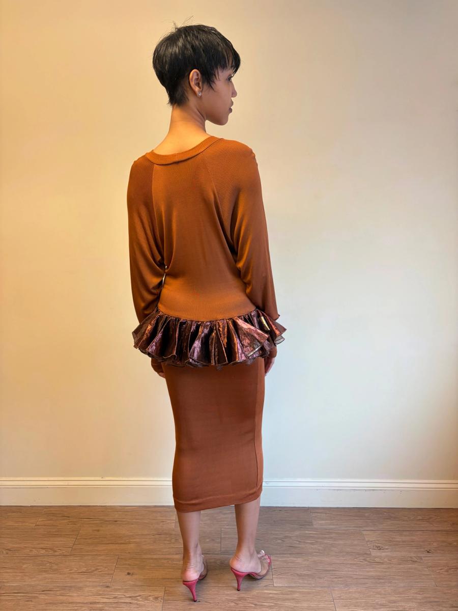 80s Chantal Thomass Dress with Flounce Detail product image