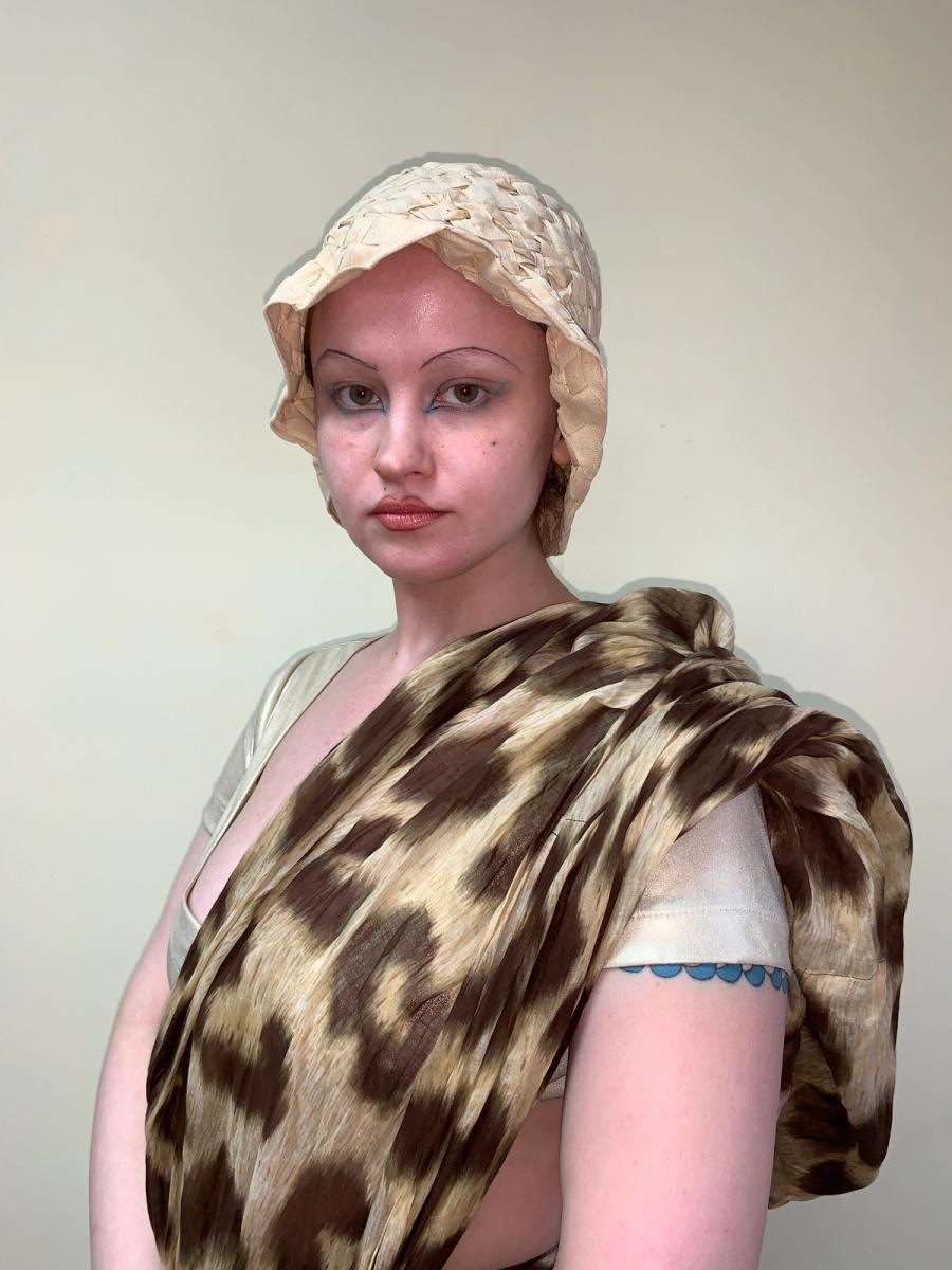 Antique Raw Silk Ribbon Woven Cloche product image