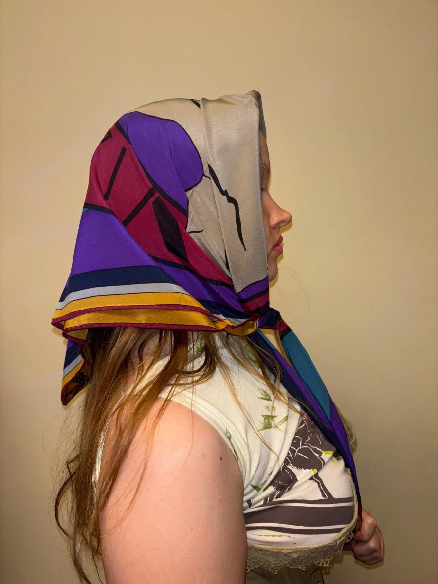 80s Krizia Polar Bear Oversized Handkerchief product image