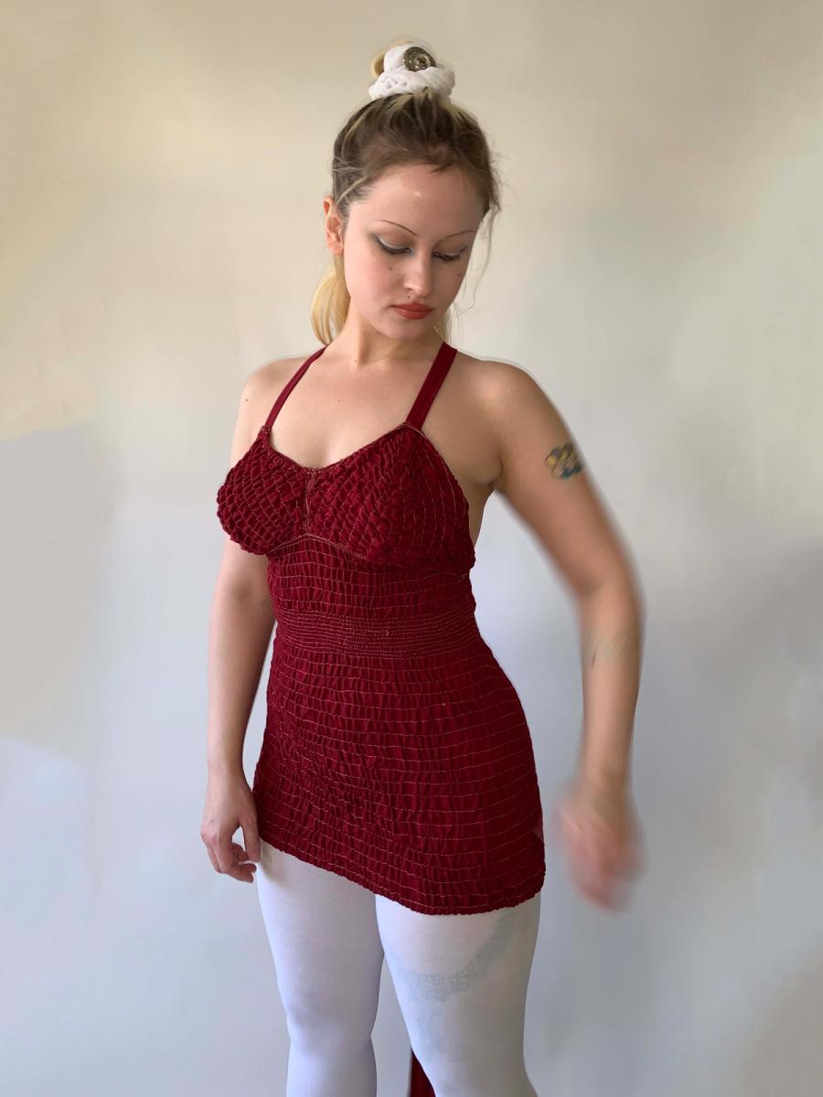 1930s French Ruched Bodysuit product image