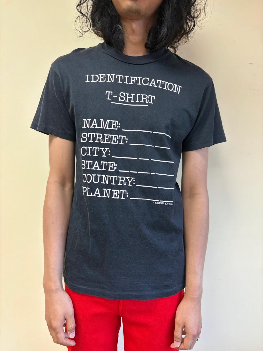 1980s Norma Kamali 'Identification T-Shirt' product image