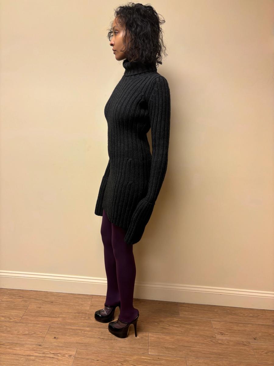 90s Yohji Yamamoto Black Knit Dress product image
