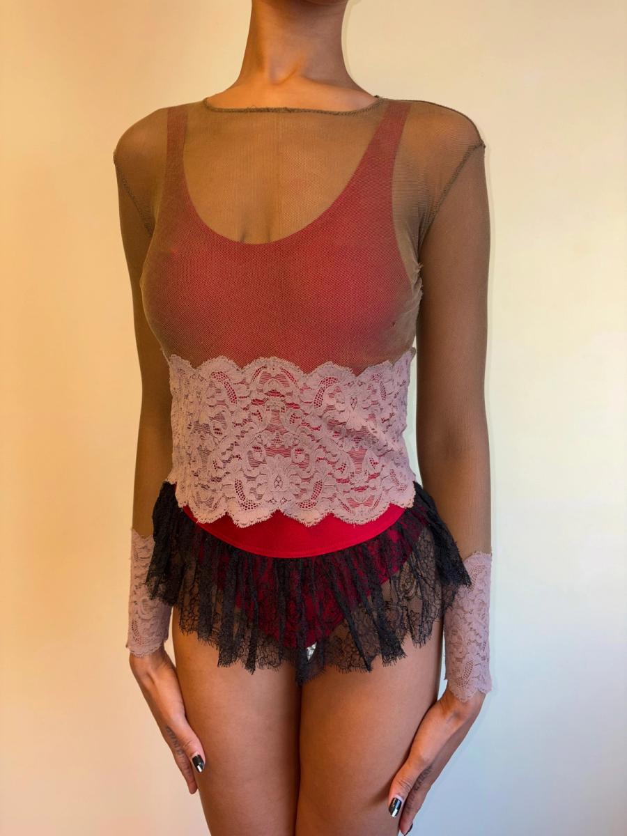 Vintage Jean-Paul Gaultier Mesh and Lace Top product image