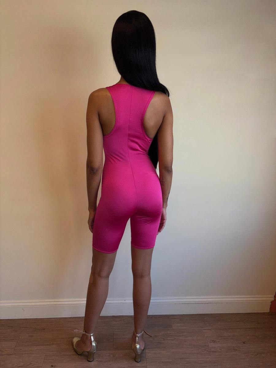 Vintage Chantal Thomass Cutout Hot Pink Jumpsuit product image
