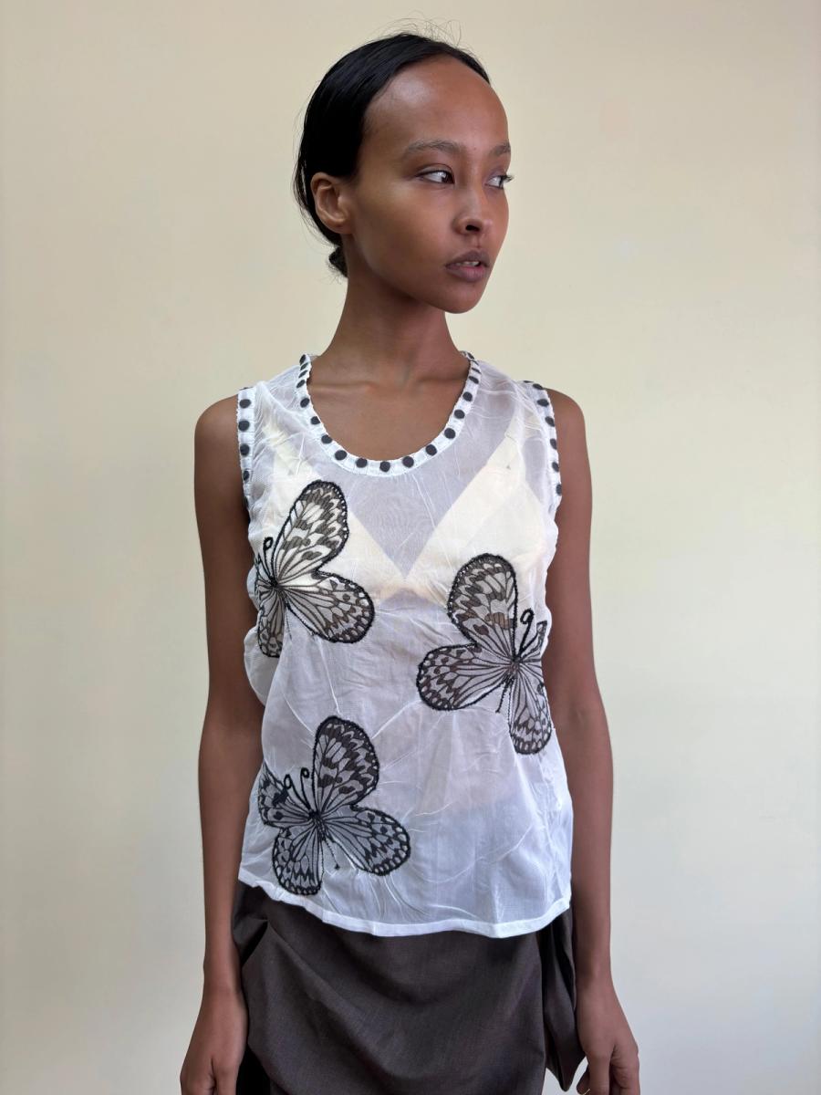 90s Yoshiki Hishinuma Butterfly Pleated Top product image