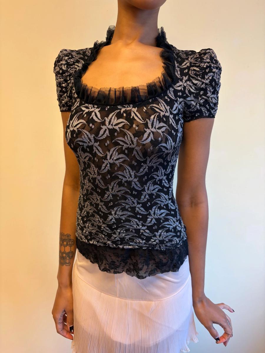90s Vivienne Westwood Lace Stretch Top product image