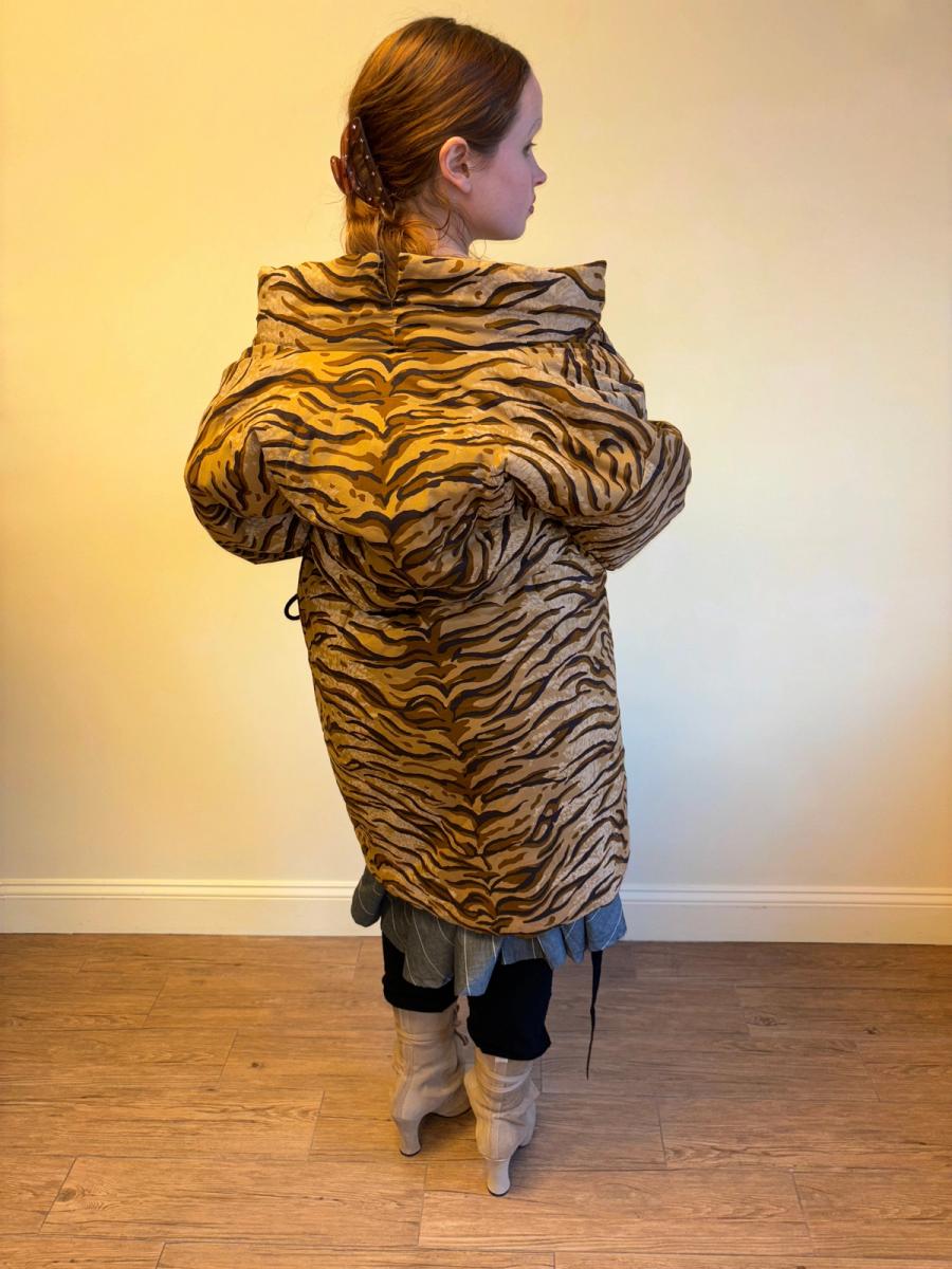 90s Norma Kamali Tiger Print Sleeping Bag Coat product image
