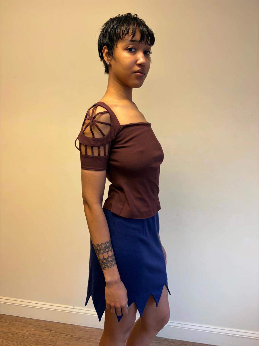 80s Sybilla Cutout Sleeve Top product image