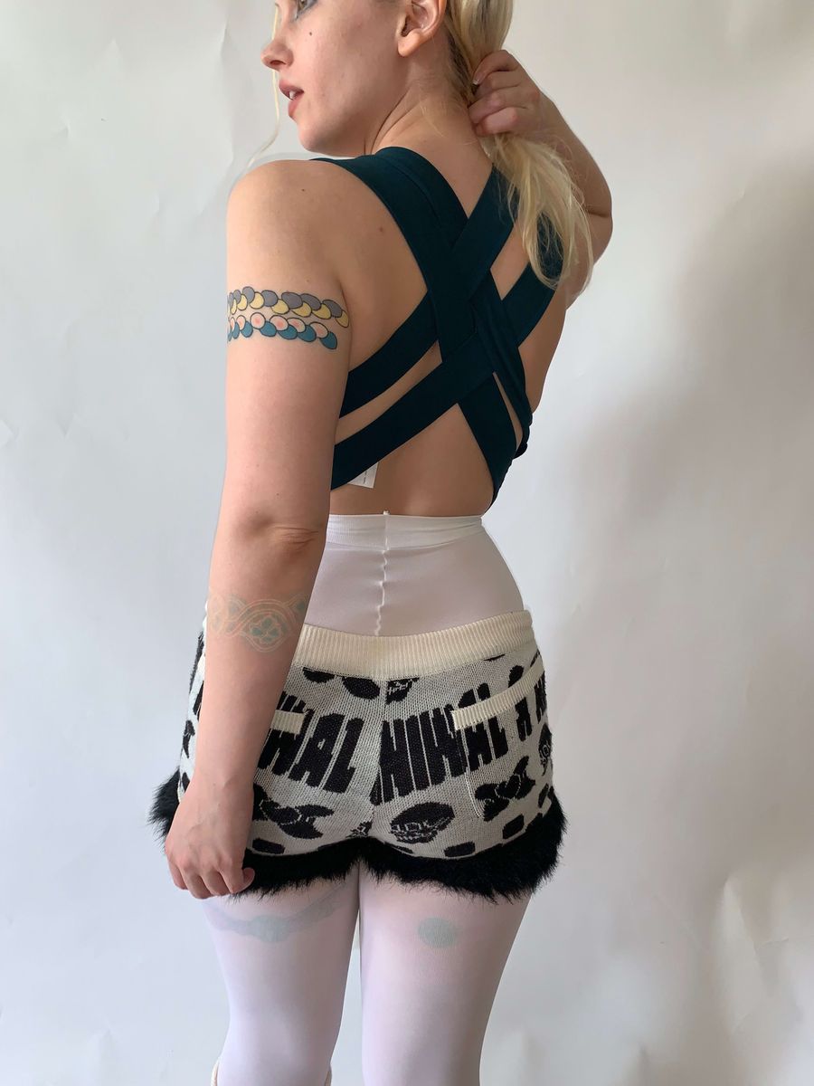 1990s Romeo Gigli Criss Cross Stretchy Vest product image