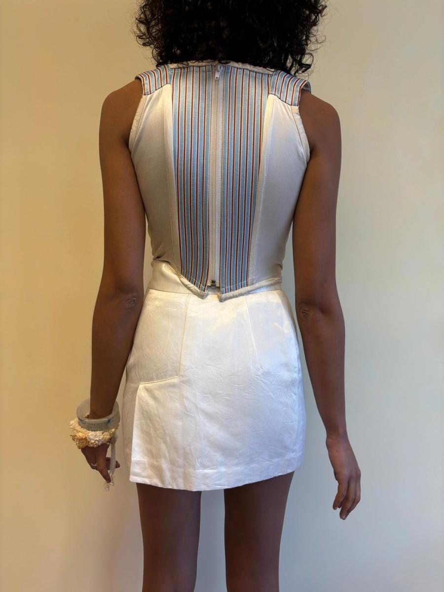 90s Vivienne Westwood White Satin Miniskirt product image