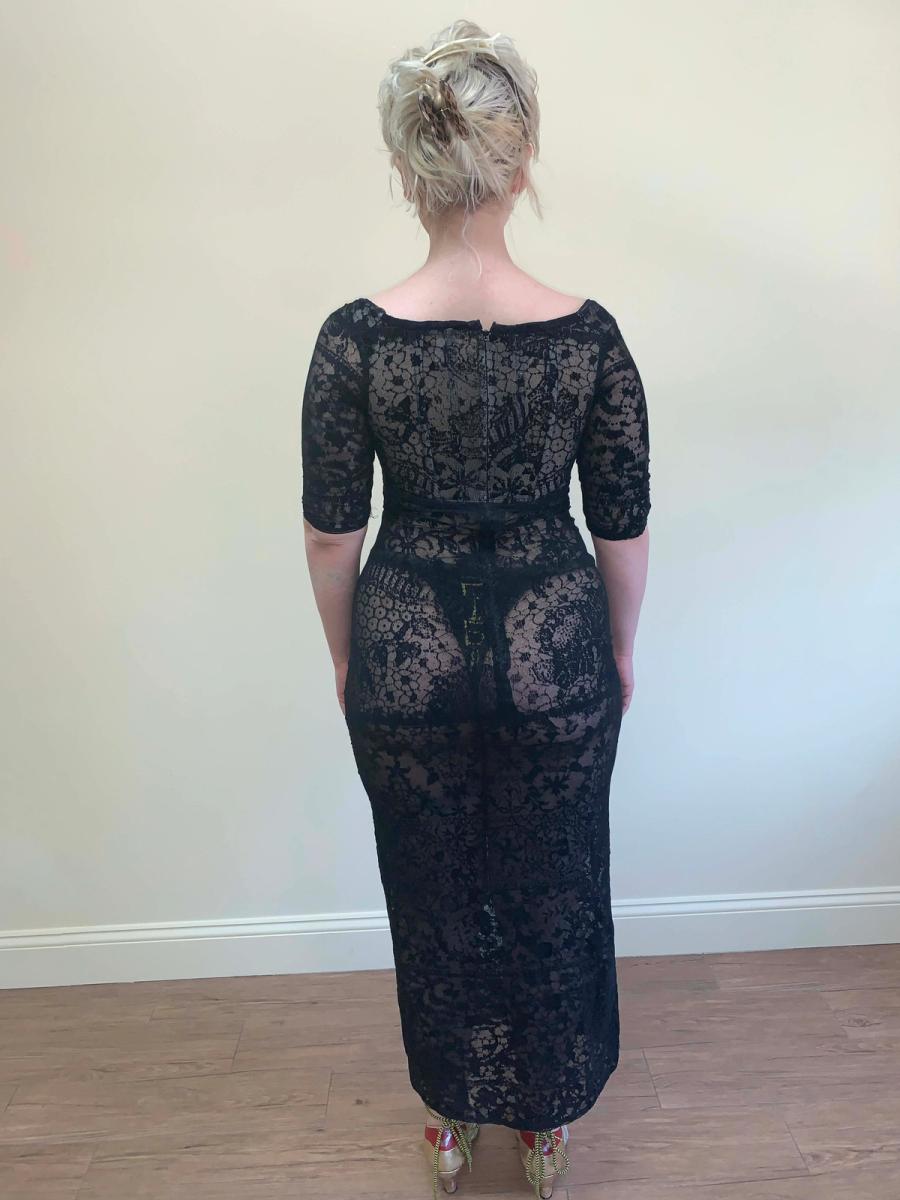 A/W 1992-93 Vivienne Westwood Flocked Tulle Regency Corset Dress product image