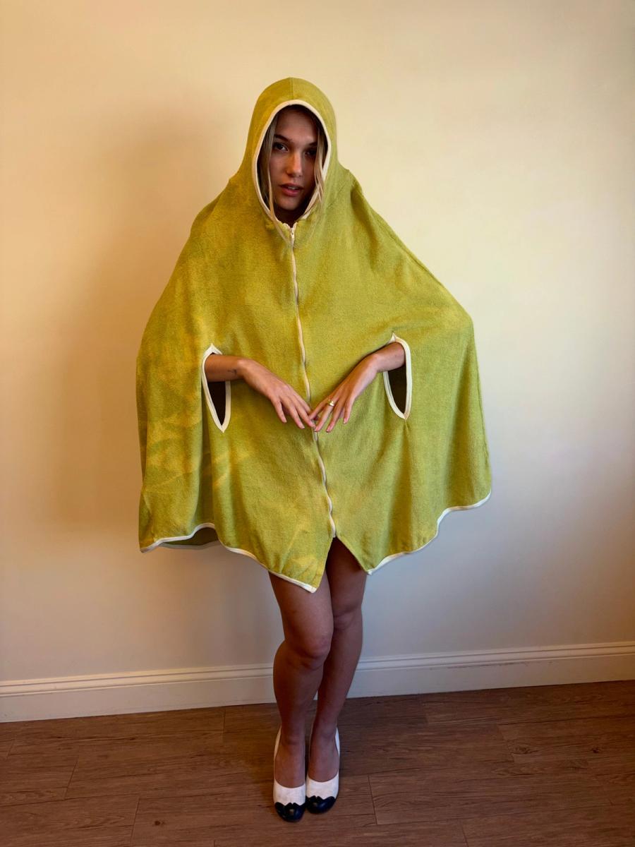 1960s Louis Feraud Space Age Terrycloth Cape product image