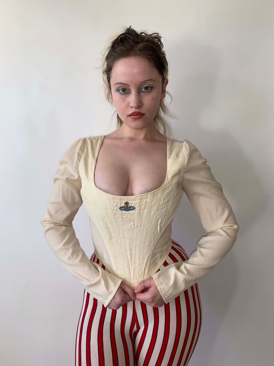 90s Vivienne Westwood Longsleeve Cream Corset product image