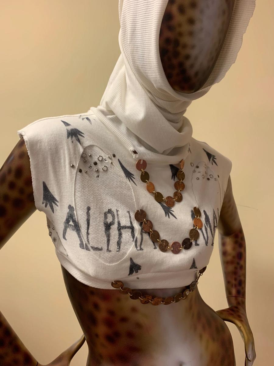 Alpha Male Studded Sweatshirt Top With Pennies product image