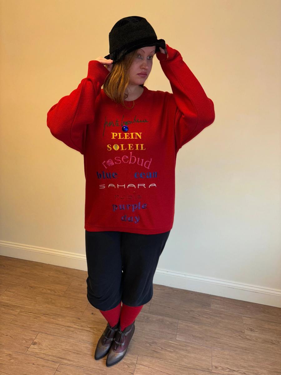 80s Sonia Rykiel Poetic Color Sweater product image