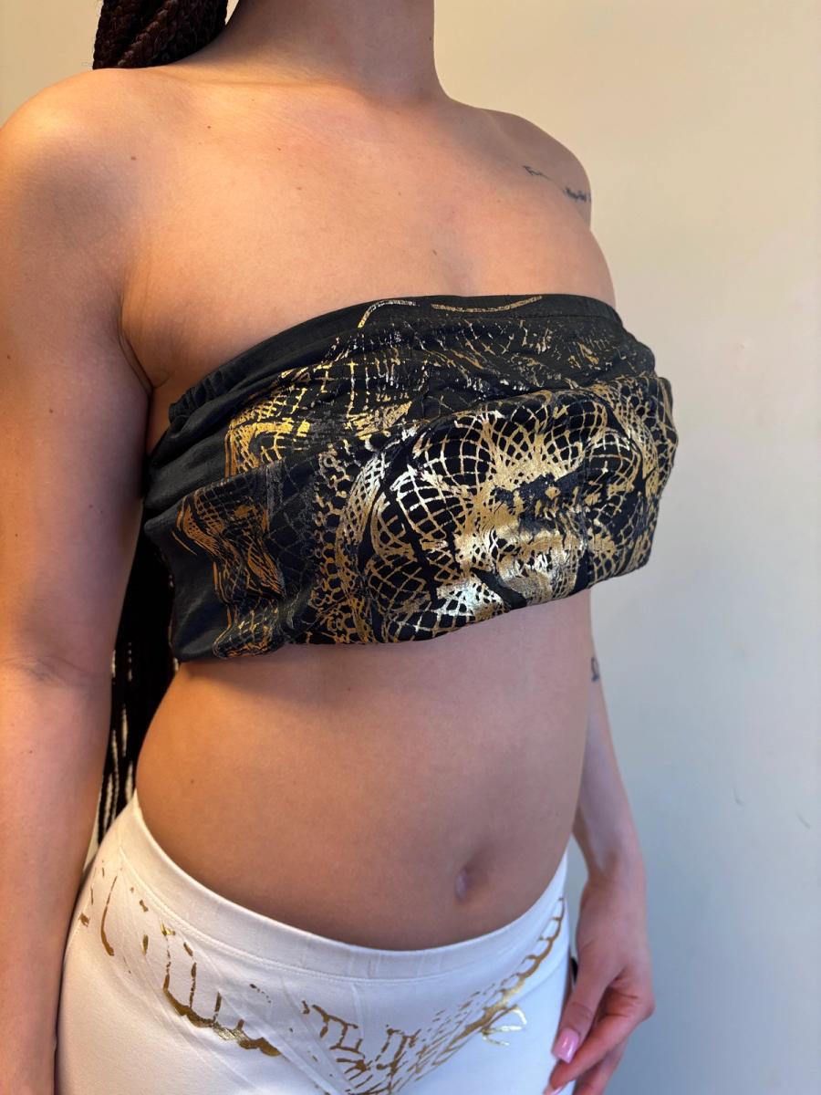 Gold Foil Money Print Bandeau product image
