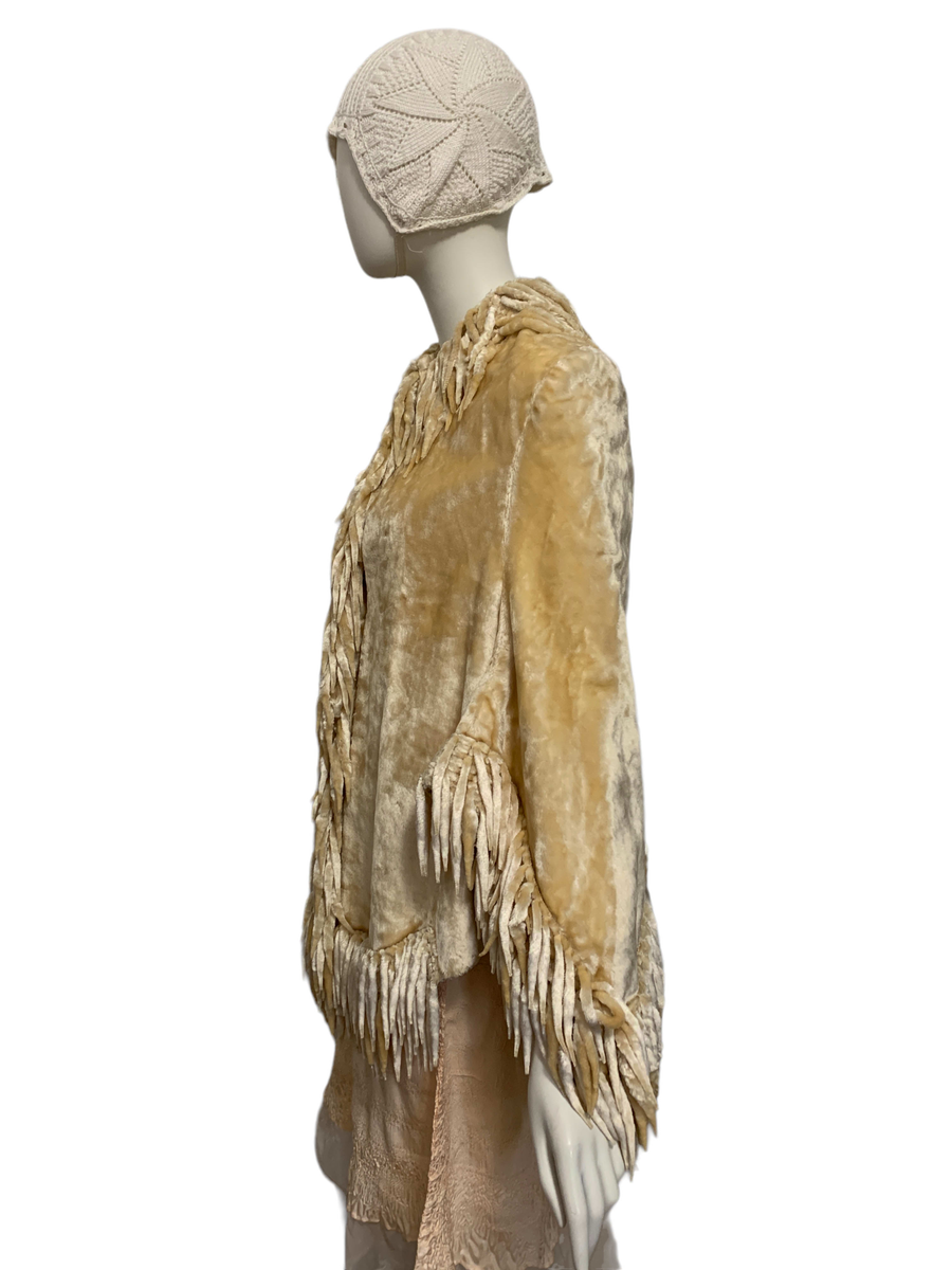 1880s Velveteen Mantle with Icicle Fringe product image