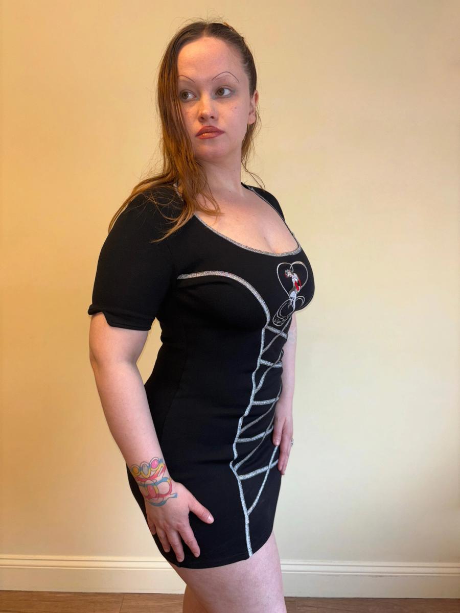 90s La Cage Aux Meufs Lace Up Dress product image
