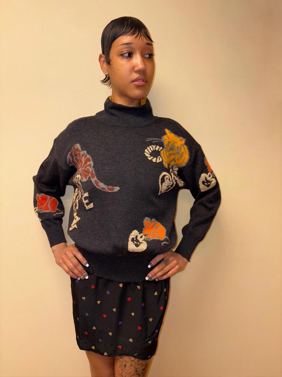 80s Escada Cat and Mouse Sweater product image