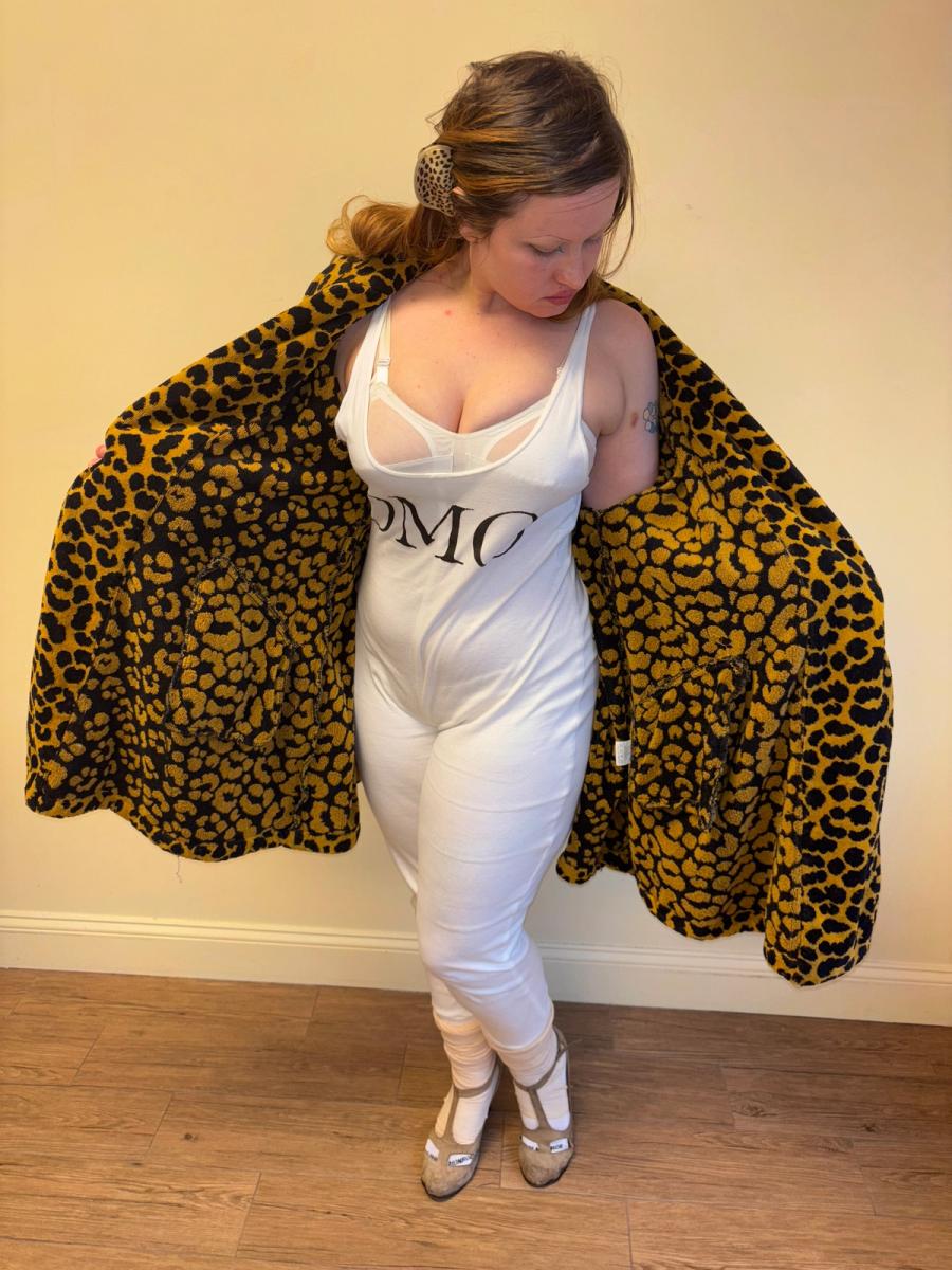 90s Chantal Thomass Leopard Print Robe Coat  product image