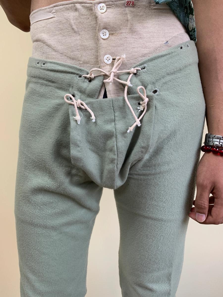 1700s Style Green Codpiece Costume Pants product image