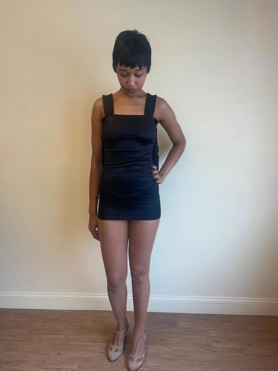 Emilio Cavallini Deadstock Micro-Mini Dress With Cape product image