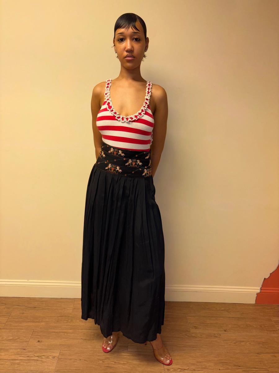 Vintage Chantal Thomass Cherub Print Maxi Skirt product image