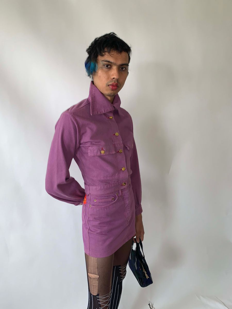 90s Vivienne Westwood Fuschia Denim Set product image