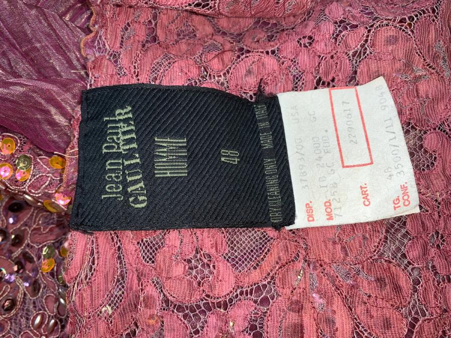 Gaultier Homme Hooded Lamé Jacket with Alençon Lace product image