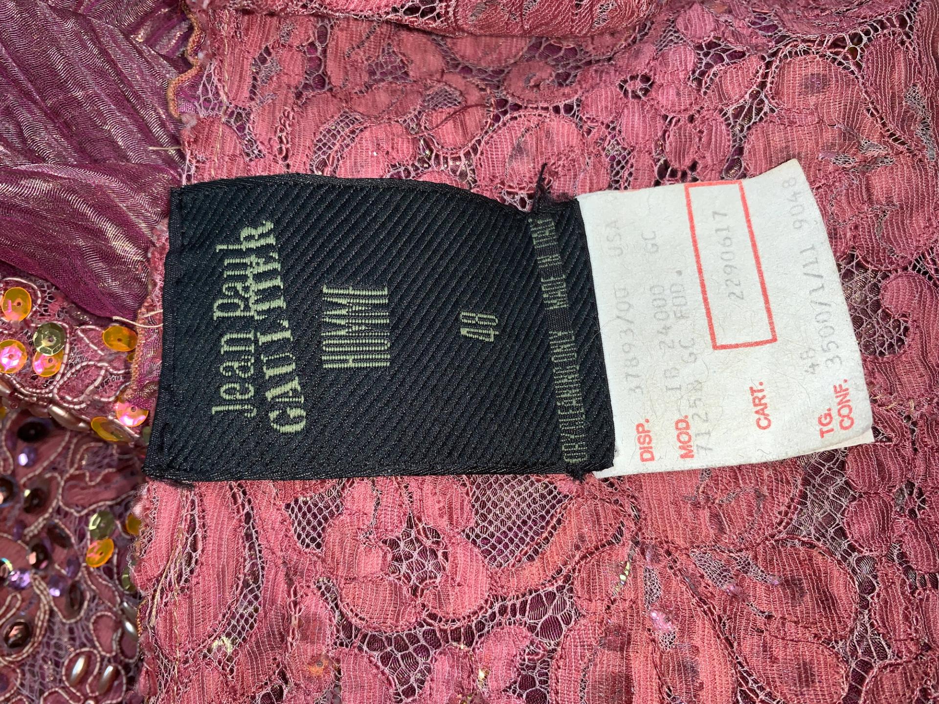 Gaultier Homme Hooded Lamé Jacket with Alençon Lace product image