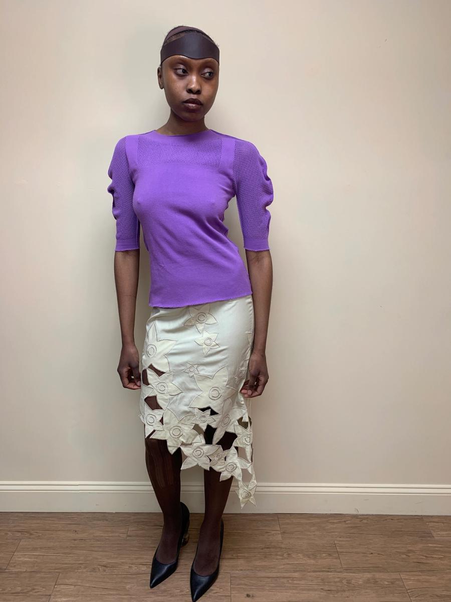 Issey Miyake A_POC Violet Mesh Top product image