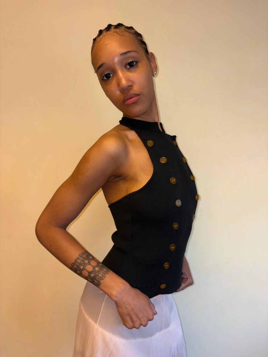 90s Vivienne Westwood Button Orb Halter Knit  product image