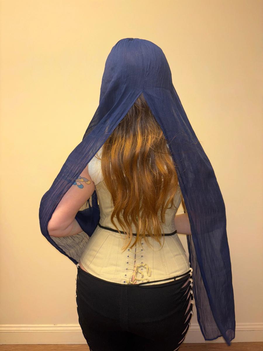30s or 40s Silk Georgette Headpiece product image