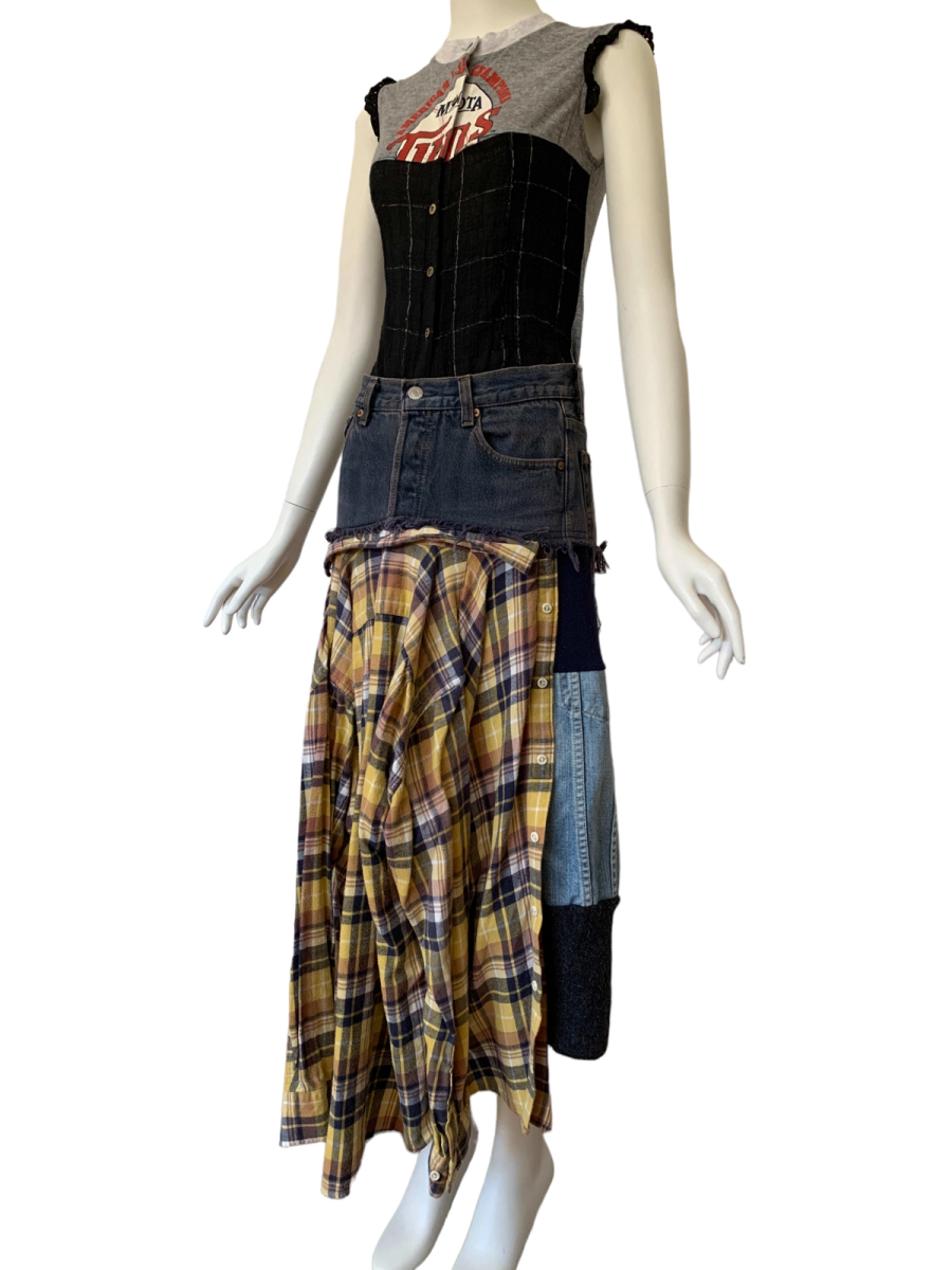 Tomoki Yurita Flannel Assemblage Skirt product image