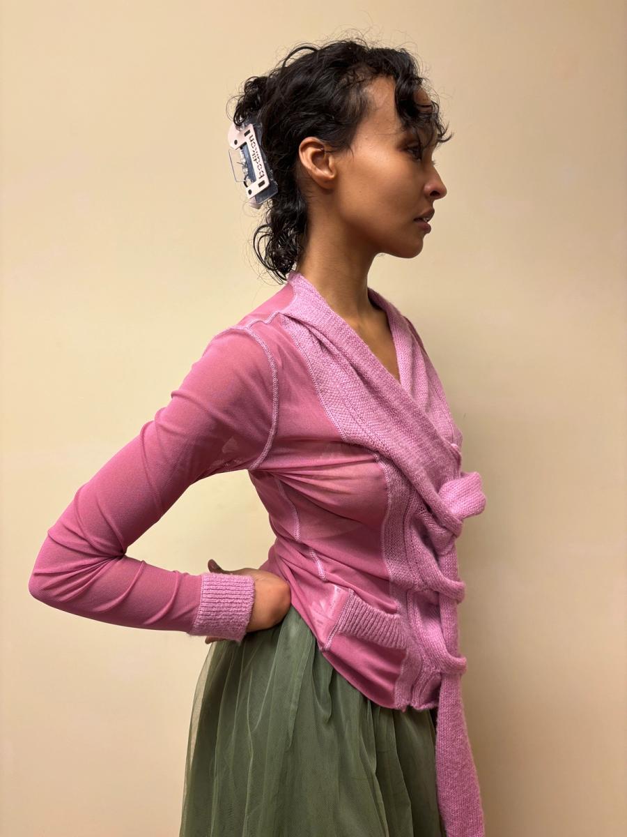 Vintage Jean-Paul Gaultier Mesh and Knit Braided Top product image