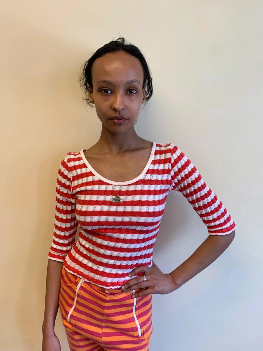 90s Vivienne Westwood Gold Label Striped Orb Top product image