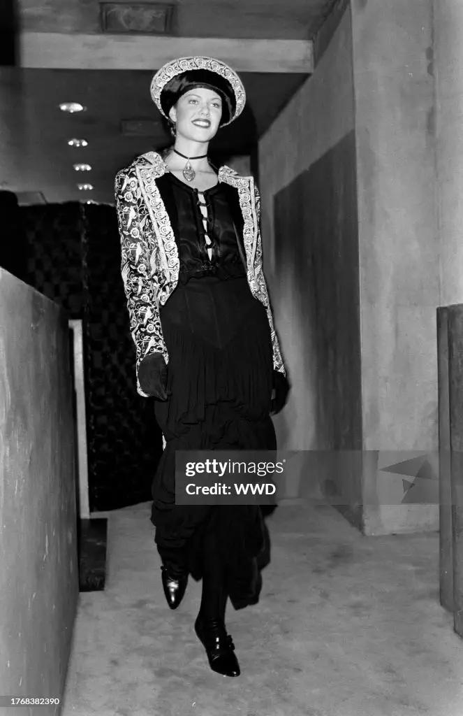 Norma Kamali OMO Fall 1993 Edwardian- Inspired Silk Top product image