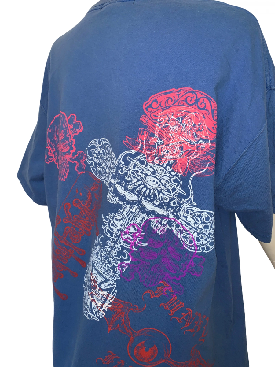 90s Funny Farm Skull And Cross T-shirt product image