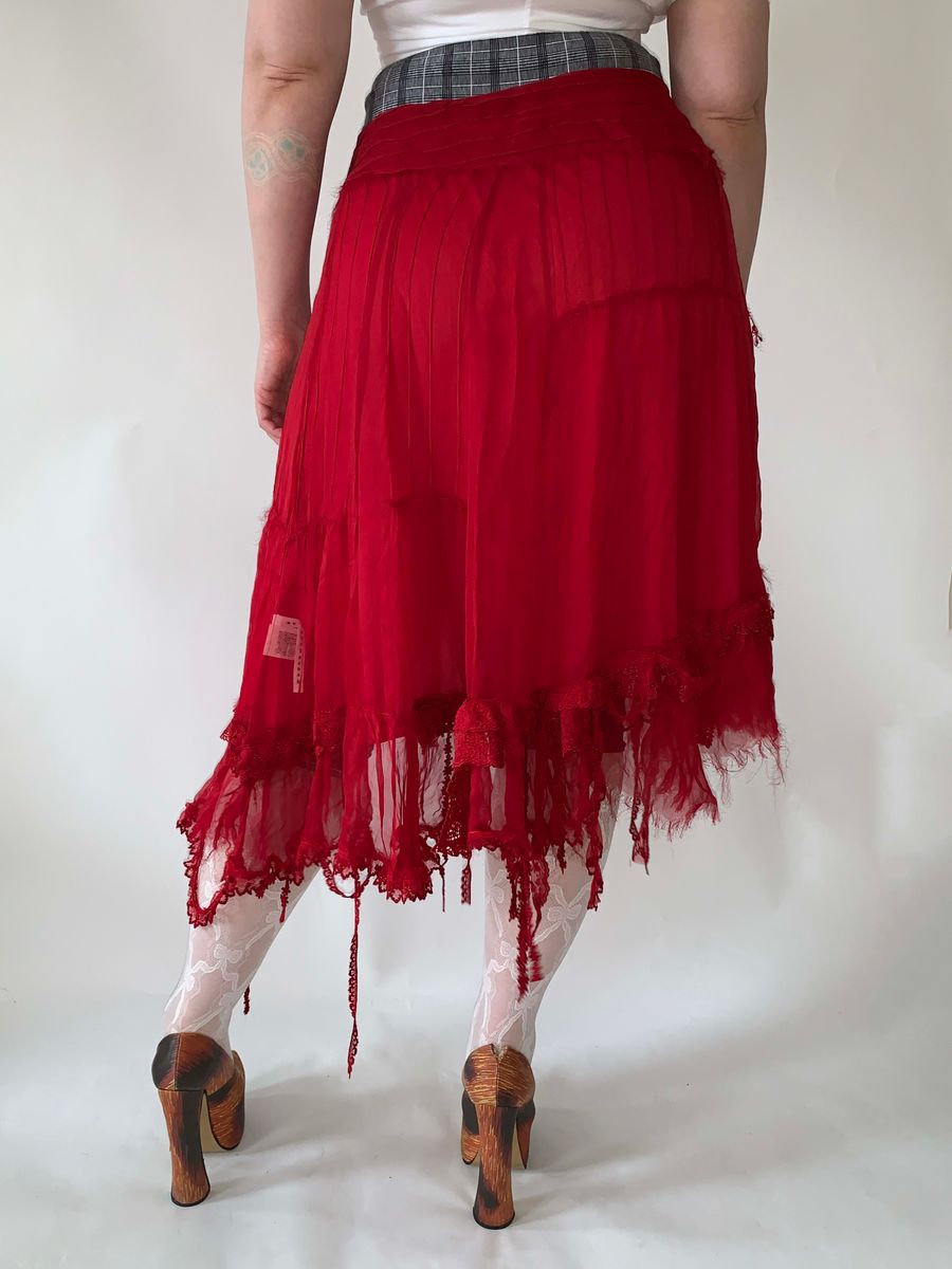 sunaokuwahara Asymmetrical Chiffon Skirt product image