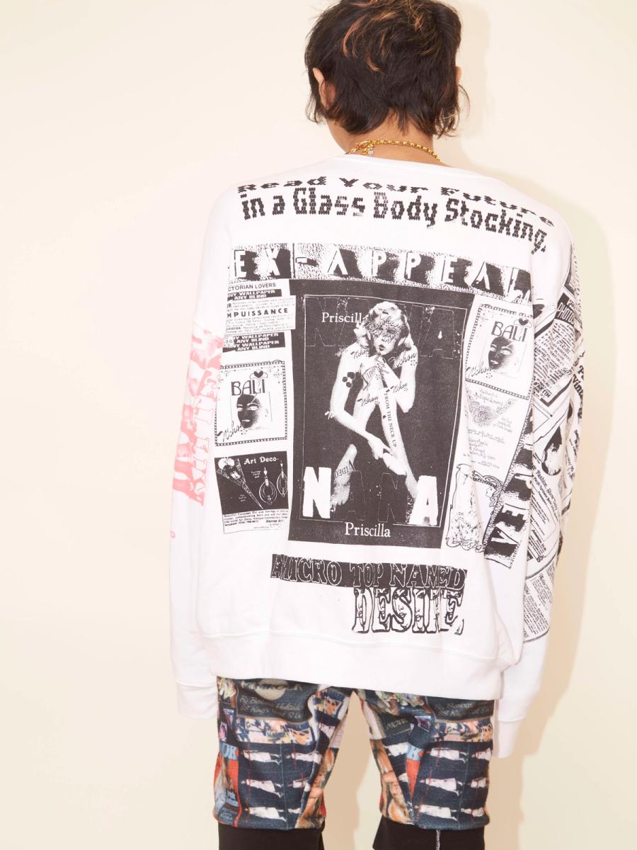 SEX-APPEAL Newsprint Sweatshirt - #1 XPOSED product image