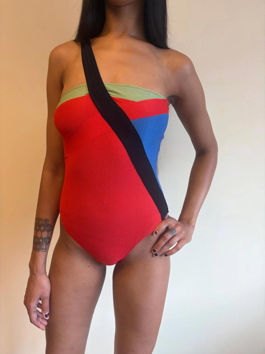 Vintage Fendi Color Blocked Swimsuit product image