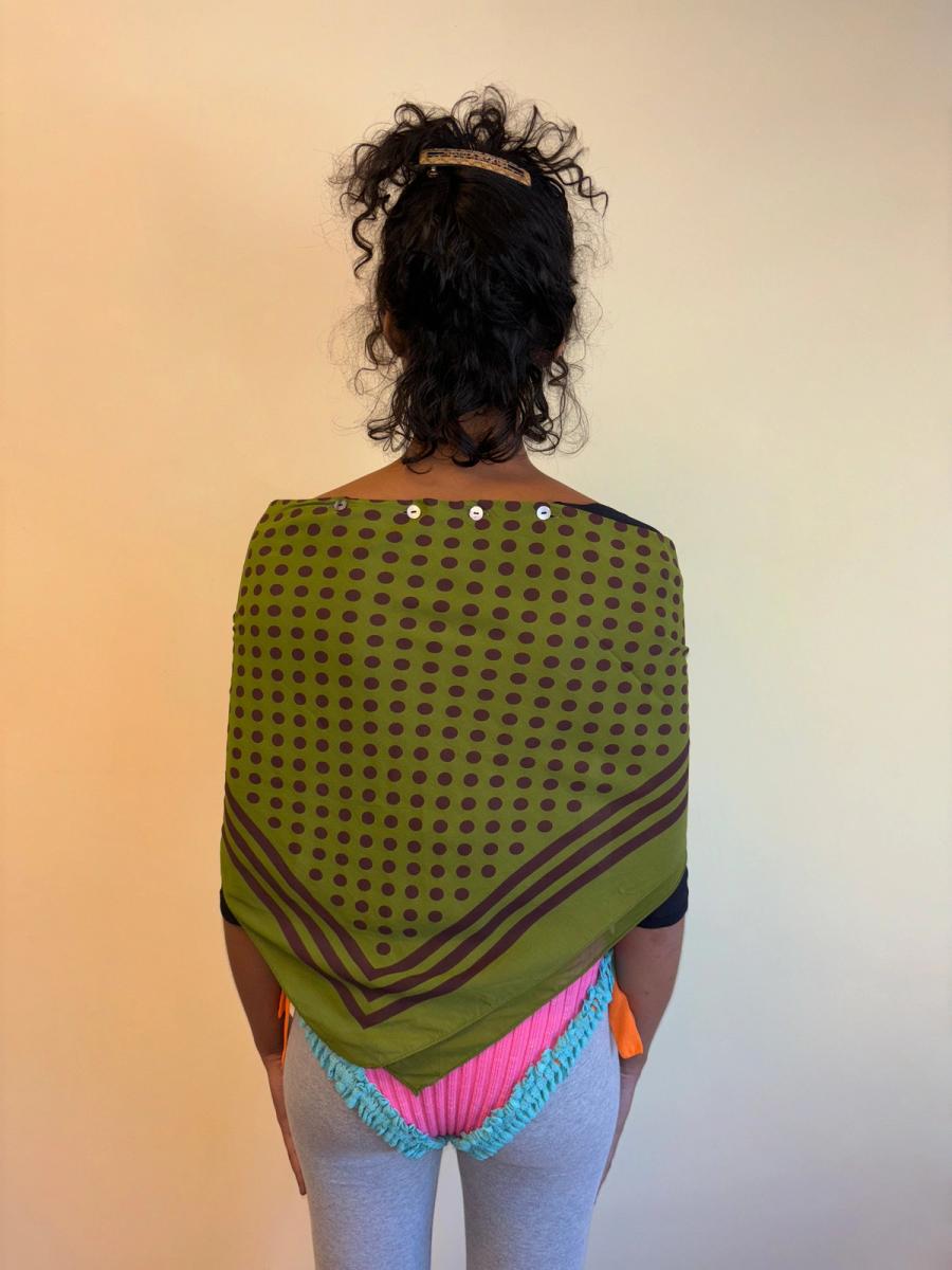 80s Jean-Paul Gauliter Green Shawl Top product image