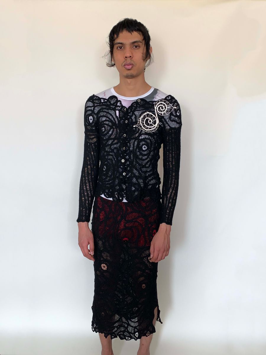 Vintage Issey Miyake Knit "Battenburg" Lace Set product image