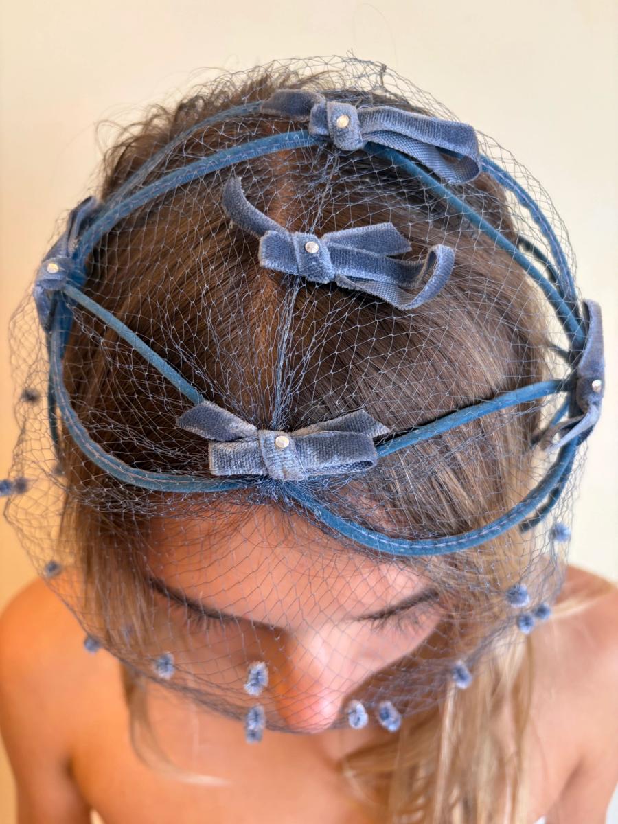 1950s Velvet Dot Net Headpiece product image